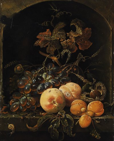 Fruit Still Life in a Stone Niche by Unbekannt Unbekannt